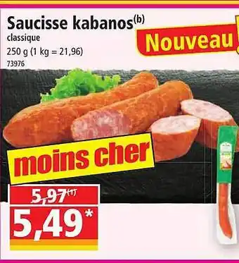 Norma Saucisse kabanos offre