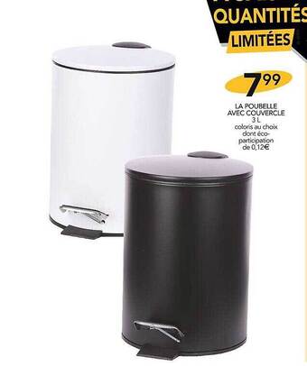 Stokomani La poubelle avec couvercle offre
