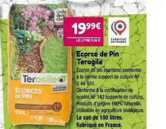 Point Vert Écorce de pin teragile offre