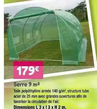 Point Vert Serre 9 m² offre