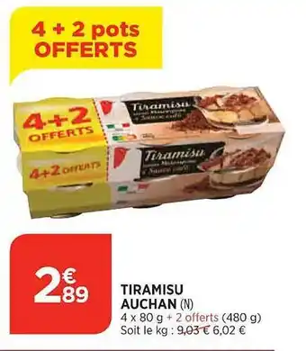 Maximarché Tiramisu auchan offre