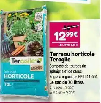 Terreau horticole teragile