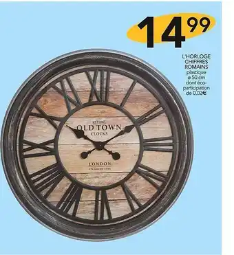 Stokomani L'horloge chiffres romains offre