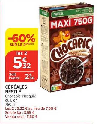 Maximarché Céréales nestlé offre