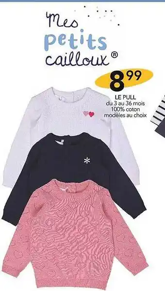 Le pull mes petits cailloux