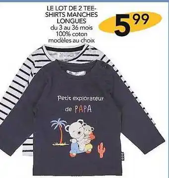 Stokomani Le lot de 2 tee-shirts manches longues offre