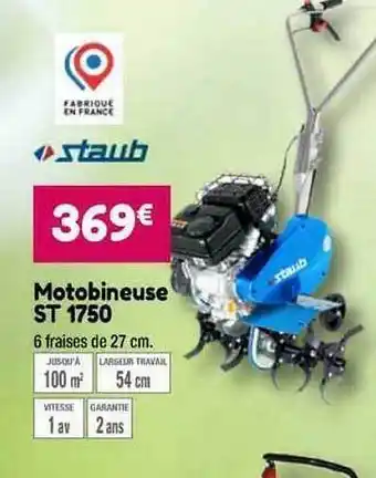 Point Vert Motobineuse st 1750 staub offre