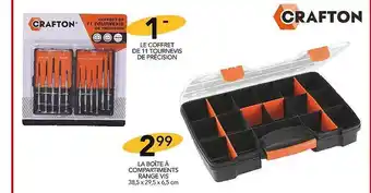 Stokomani Le coffret de 11 tournevis de précision crafton, la boîte à compartiments range vis crafton offre