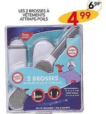 Stokomani Les 2 brosses à vêtements attrape-poils offre