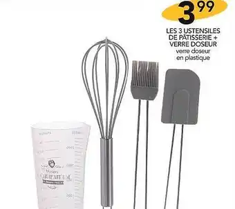 Stokomani Les 3 ustensiles de pâtisserie + verre doseur offre