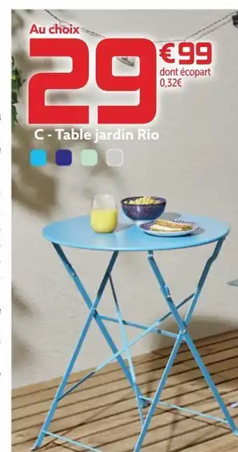 Gifi Table jardin rio offre