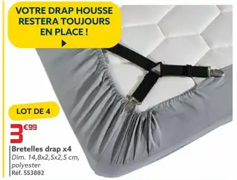 Gifi Bretelles drap x4 offre
