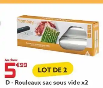 Gifi Rouleaux sac sous vide x2 offre