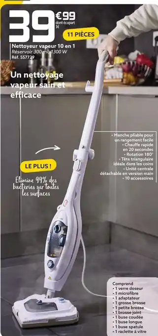 Nettoyeur vapeur 10 en 1