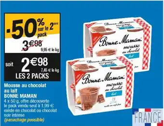 Cora x Carrefour Mousse au chocolat bonne maman offre