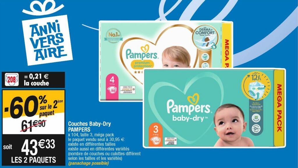 Promo Couches pampers chez Cora