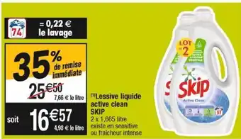Cora x Carrefour Lessive liquide skip offre