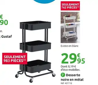 Mr Bricolage Desserte noire en métal offre