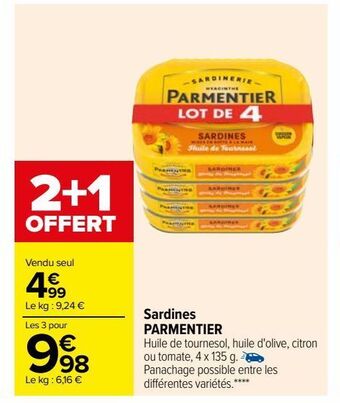 Carrefour Sardines parmentier offre