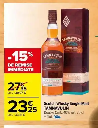 Scotch whisky single malt tamnavulin