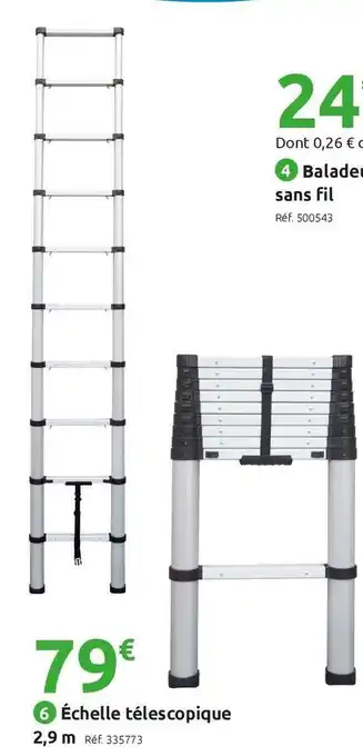 Mr Bricolage Échelle télescopique 2,9 m offre