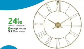Horloge Vintage 3D