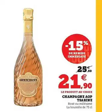 U Express Champagne Aop Tsarine offre