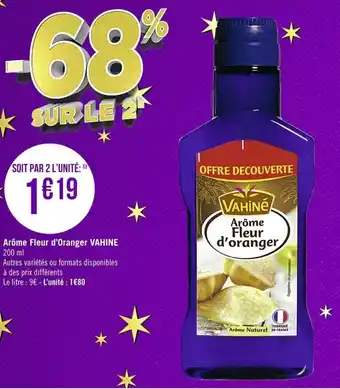 Arôme fleur d'oranger VAHINE