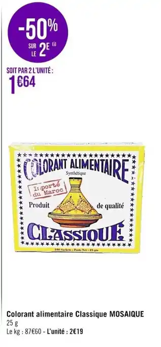 Casino Supermarchés Colorant alimentaire classique MOSAIQUE offre