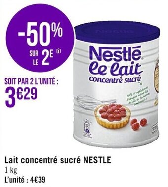Lait concentré sucré NESTLE