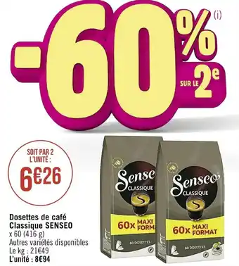 Dosettes de café classique SENSEO
