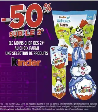 Casino Supermarchés Kinder offre