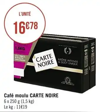 Casino Supermarchés Café moulu CARTE NOIRE offre