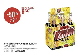 Bière desperados original 5,9% vol.