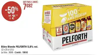 Casino Supermarchés Bière blonde PELFORTH 5,8% vol. offre