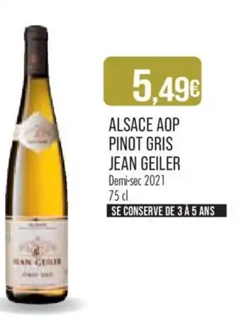 Match Alsace aop pinot gris jean geiler offre