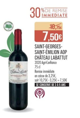 Match Saint-géorges-saint-émilion aop château labattut offre