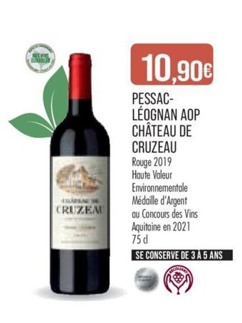 Match Pessac-léognan aop château de cruzeau offre