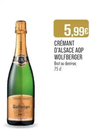 Match Crémant d'alsace aop wolfberger offre