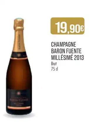 Champagne baron fuente millésimé 2013