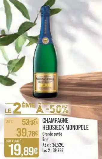 Match Champagne heidsieck monopole offre