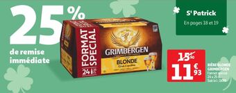 Auchan Supermarché Bière blonde grimbergen offre