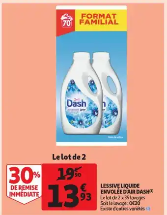 Auchan Supermarché Lessive liquide envolée d¡air dash offre