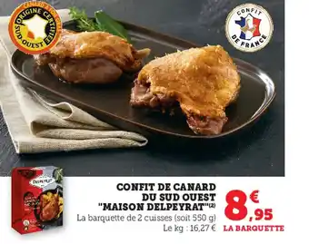 Hyper U Confit de canard Du sud Ouest Maison Delpeyrat offre