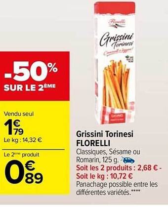 Carrefour Market Grissini torinesi florelli offre
