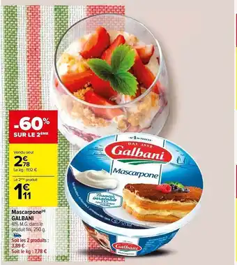 Carrefour Market Mascarpone galbani offre