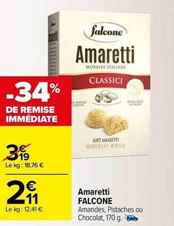 Carrefour Market Amaretti falcone offre