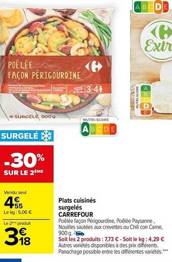 Carrefour Market Plats cuisinés surgelés carrefour offre