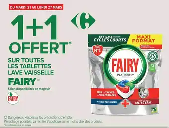 Les tablettes lave vaisselle fairy