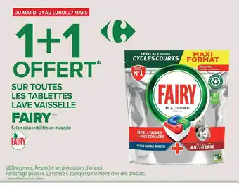 Les tablettes lave vaisselle fairy